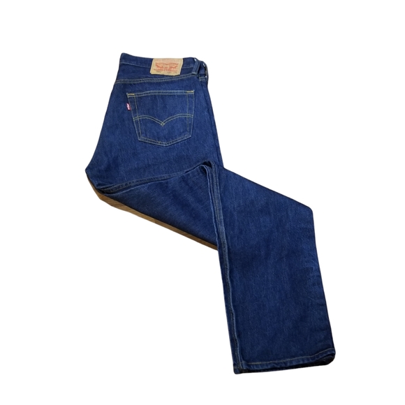 Dark Wash Button Fly Jeans 35x36 